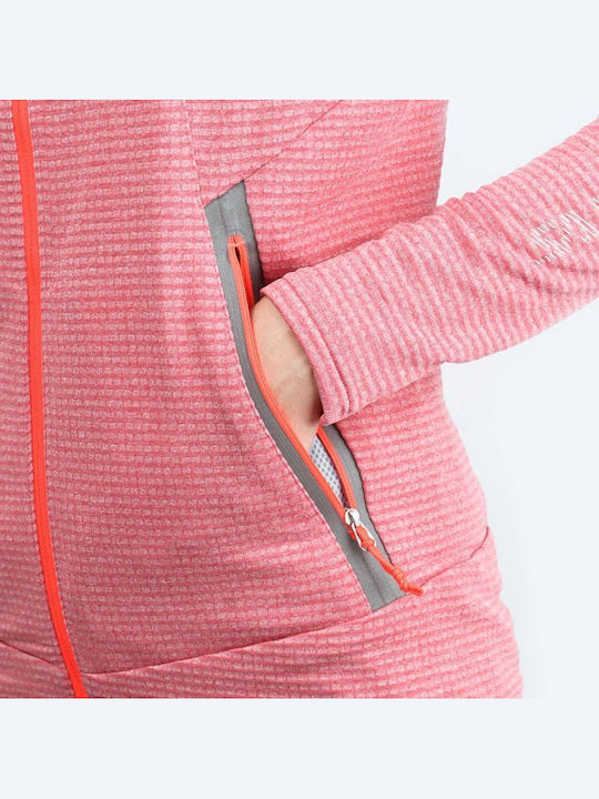 Pedroc Pl R Fz Fleece Γυναικεία Ζακέτα με Φερμουάρ σε Ροζ Χρώμα