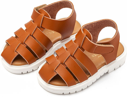 Babywalker Βαπτιστικά Δερμάτινα Πέδιλα Terracotta