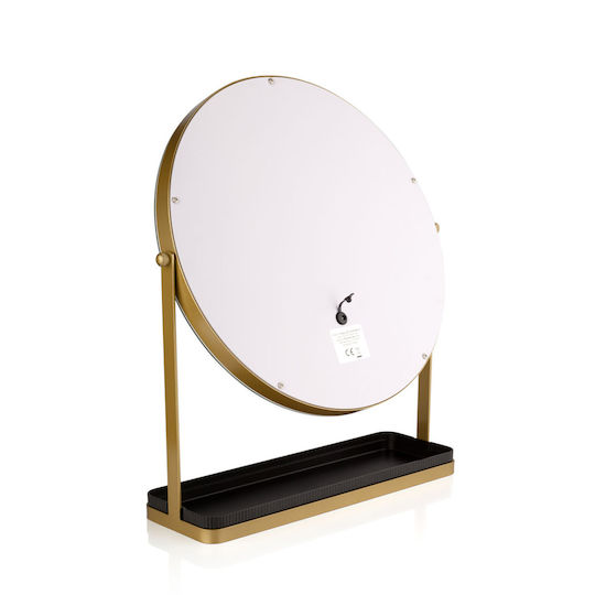 Beautifly Огледало За Грим Настолно Vanity Със Светлини 52x42см Златисто
