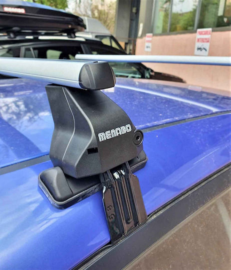 Menabo Bare De Acoperiș Din Aluminiu 130 Cm Pentru Volvo S60 4D 2014-2018 Set Cu Picioare Argintii