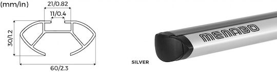 Menabo 137cm. pentru Peugeot Bipper 2008+ (Set cu picioare)