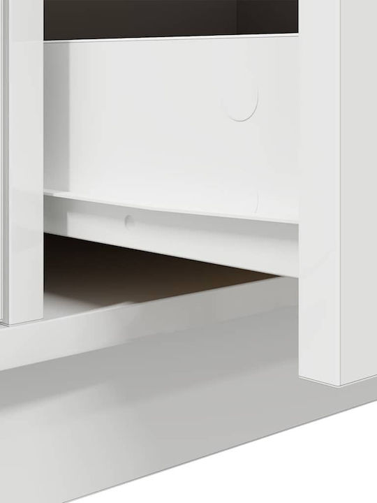 TV-Ständer mit LED-Beleuchtung Weiß M160.5xT41xH50cm