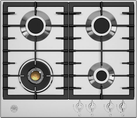 Bertazzoni P60 4L MOD X GPL Εστία Υγραερίου Αυτόνομη Inox 60.2x52.2εκ. Ασημί