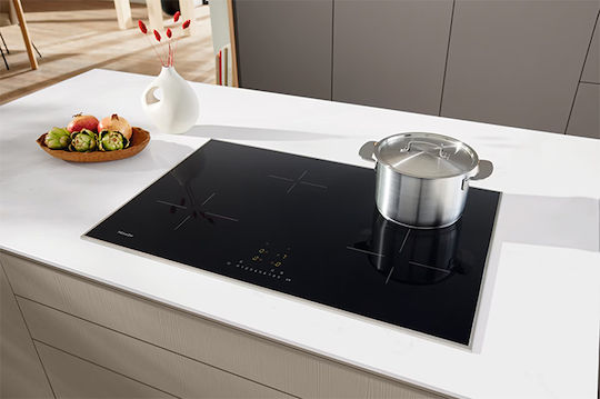 Miele Induction Cooktop With Frame Autonomous with Child Lock Function 80x52εκ.