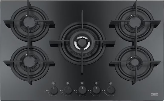 Franke Crystal Plus FHCR 755 4G TC HE BK C Gas Cooktop Autonomous 75x51εκ.