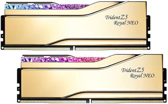 G.Skill Trident Z5 Royal Neo EXPO RGB DDR5 32GB RAM με 2x16GB Modules και Ταχύτητα 8000 για Desktop