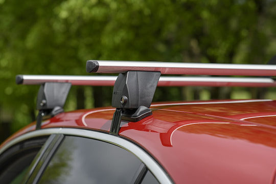 Menabo Bare De Acoperiș Din Aluminiu 137 Cm Pentru BMW X6 5D 2007-2014 Set Cu Picioare Argintii