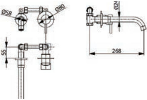 Tema Set Mixer & Gură Îngropată pentru Lavabo Negru
