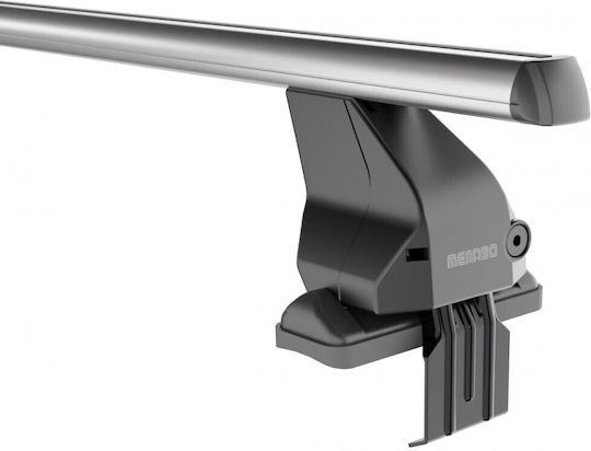 Menabo Bare de Acoperiș din Aluminiu 130 cm pentru Volvo S80 4D 2006-2016 Set cu Picioare Argintii