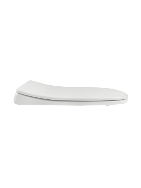 Elvit Plastic Soft Close Toilet Slim Seat White 40-45cm