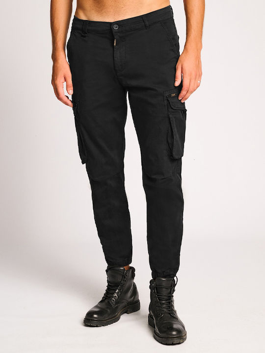Felix Trousers Cargo in Loose Fit Black
