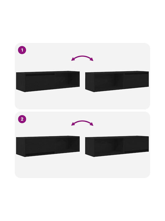 TV Stand Black 100x31x25.5cm