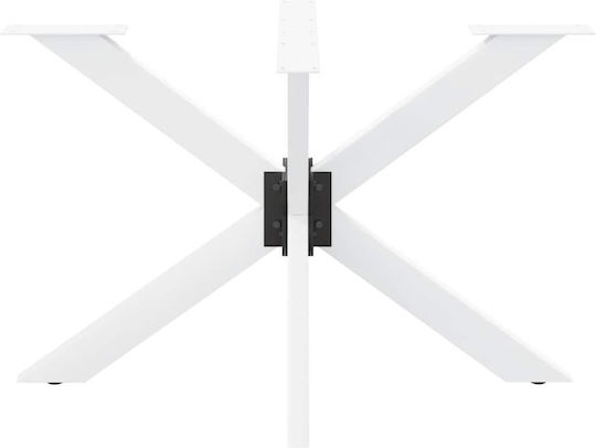 vidaXL Pliabilă Stand de masă din Metal Alb 120x68x72cm