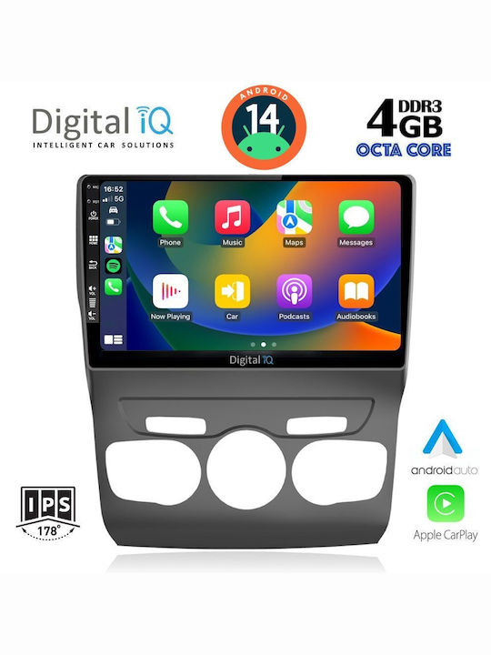 Digital IQ Car Audio System for Citroen C4 / DS4 2011-2018 (Bluetooth/USB/WiFi/GPS/Apple-Carplay/Android-Auto) with Touch Screen 10"