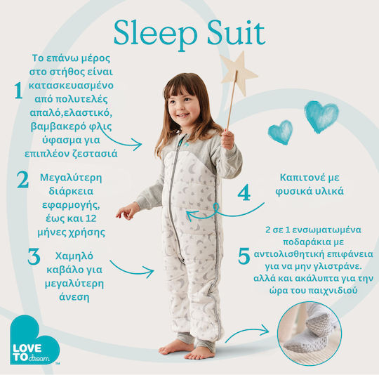 Love to Dream Iarna Sac de dormit cu picioare 2.5 tog White