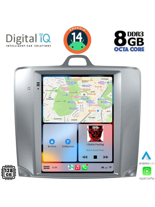 Digital IQ Car Audio System for Ford Focus 2004-2011 (Bluetooth/USB/AUX/WiFi/GPS/Apple-Carplay/Android-Auto) with Touch Screen 9.7"