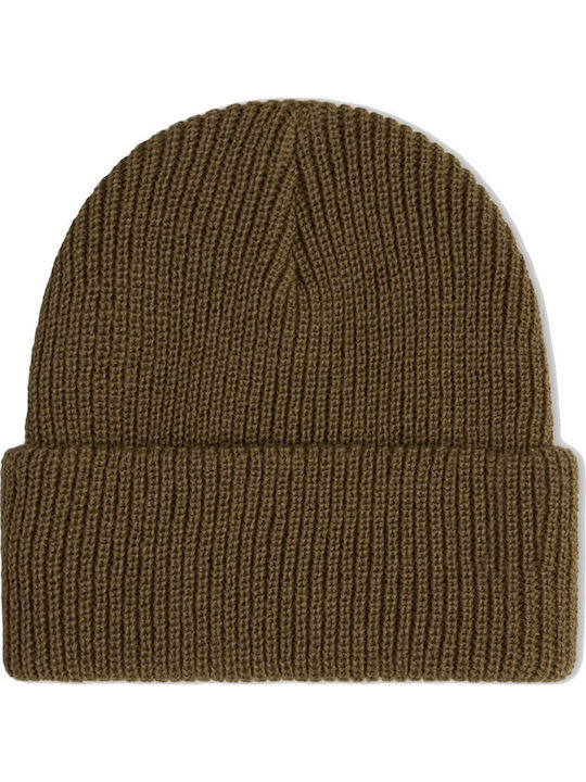 Shallow Cuff Beanie Unisex Σκούφος Πλεκτός σε Πράσινο χρώμα