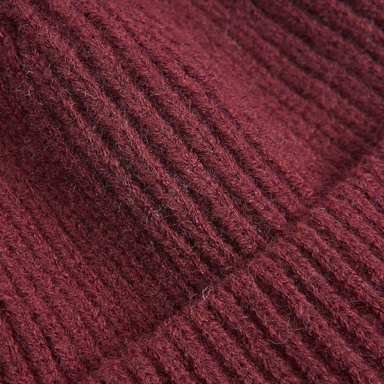 Beanie Beanie Knitted in Burgundy color