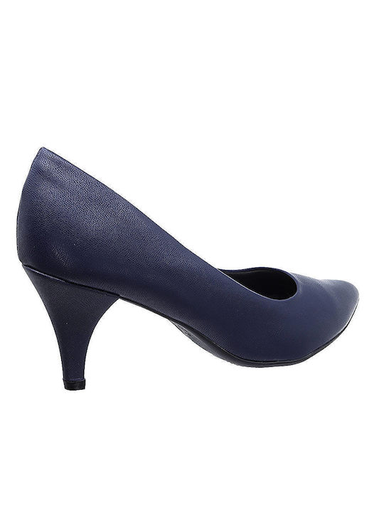 Piccadilly Anatomic Patent Leather Pointed Toe Blue Heels