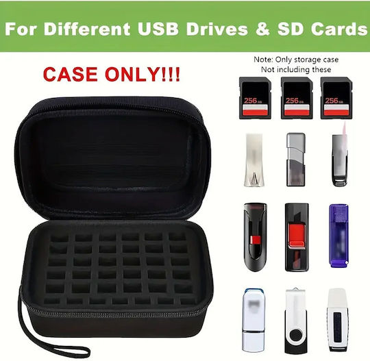 Куфарче за съхранение на USB флаш памет и SD карта с 46 слота