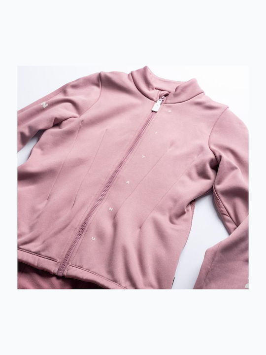 Women's Cardigan with Zipper Pink
