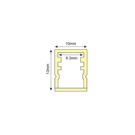 Profil din plastic impermeabil Wren P144 Difuzor opal PC 2m/buc Aca P144