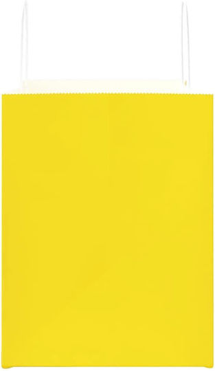 vidaXL Paper Bag for Gift Yellow 32x28x22cm. 50pcs