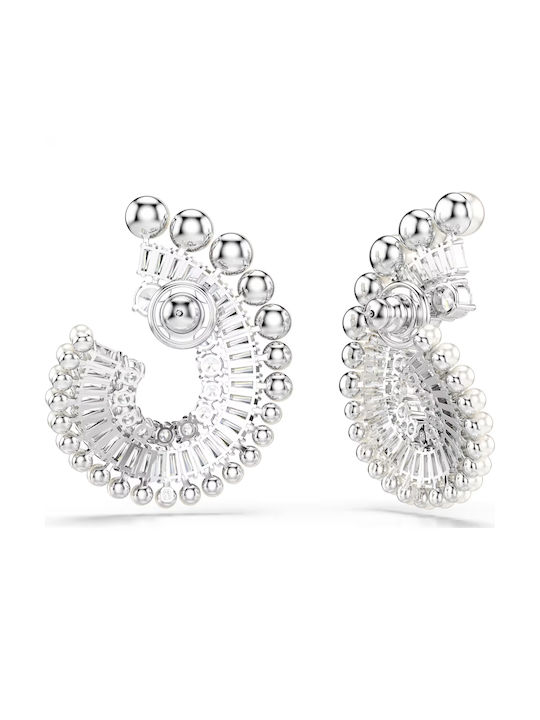 Swarovski Earrings Hoops with Stones & Pearls