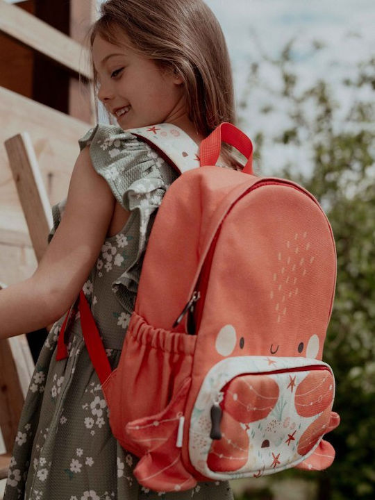 Sassi Junior Octopus Octopus Σχολική Τσάντα Πλάτης Νηπιαγωγείου Πολύχρωμη με Θήκη για Παγούρι
