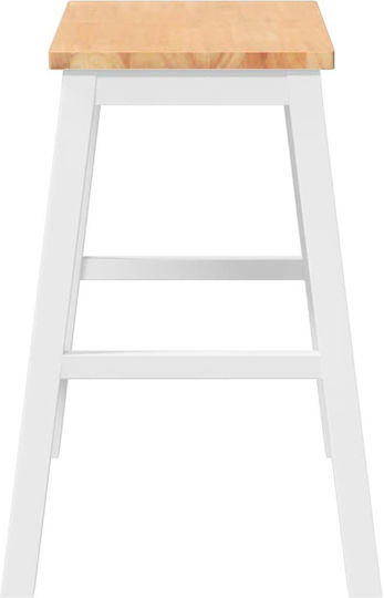 Stool Bar with Backrest Wooden Coffee 2pcs 52x41x63cm