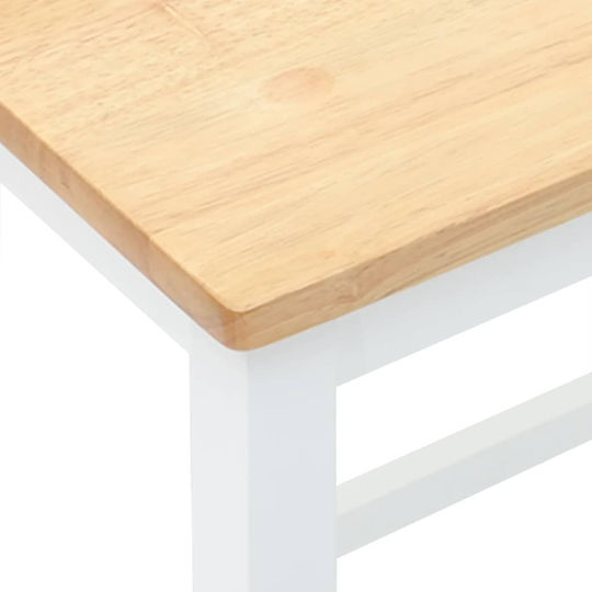 Stool Bar with Backrest Wooden Coffee 2pcs 52x41x63cm