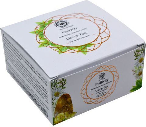 Κερί Πολύτιμους Λίθους Gemstone Candle Positivity Green Tea Κερί Πολύτιμους Λίθους Gemstone Candle Positivity Green Tea
