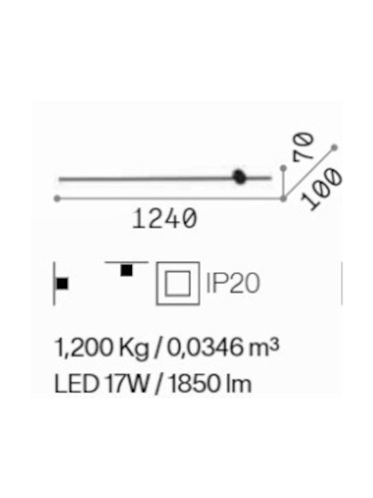Ideal Lux Φωτιστικό Τοίχου Μαύρο Ideal Lux Φωτιστικό Τοίχου Μαύρο
