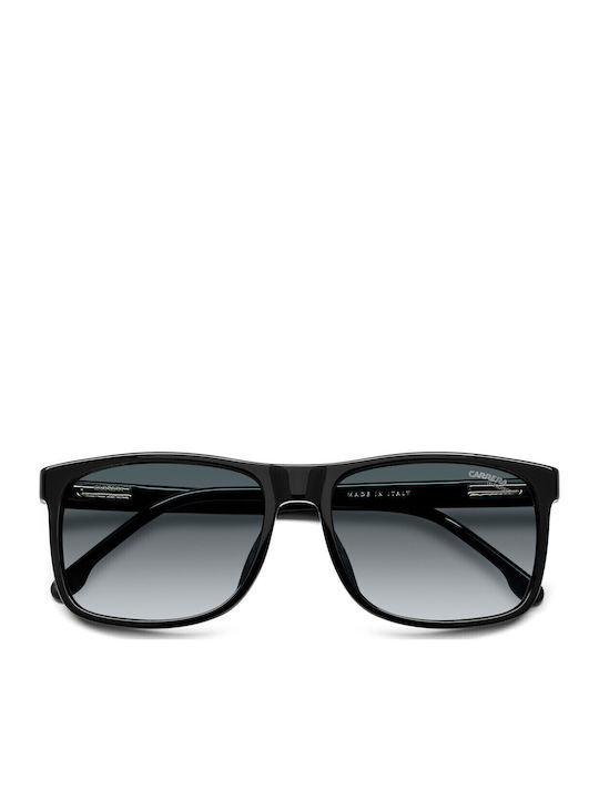 Carrera Men's Sunglasses with Black Horn-Rimmed Frame and Grey Gradient Lens