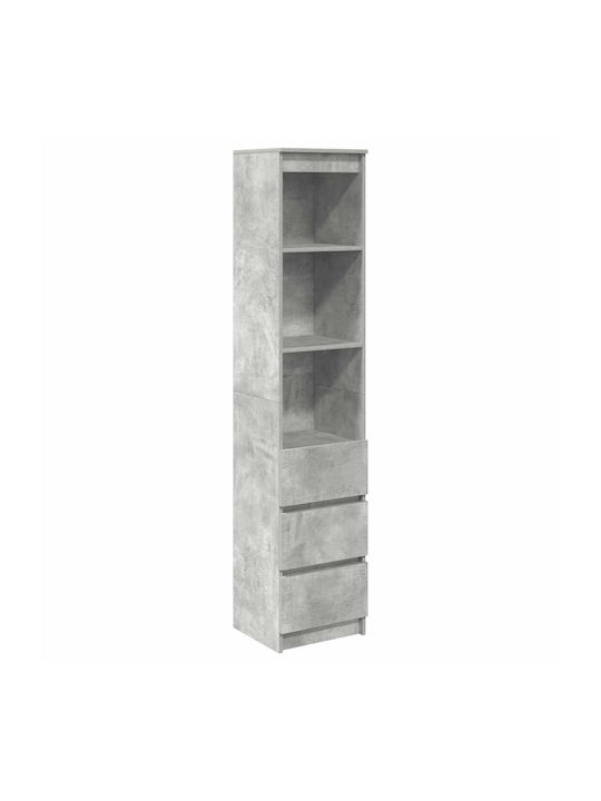 Bookcase Grey 37.5x35x180cm