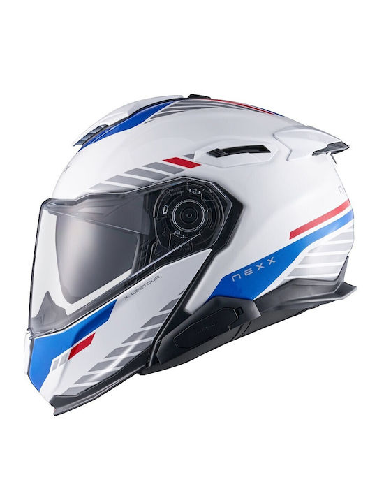 Nexx X.Lifetour White / Blue Motorradhelm Modular DOT / ECE 22.06 1800gr mit Pinlock