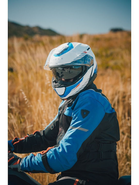 Nexx X.Lifetour White / Blue Motorradhelm Modular DOT / ECE 22.06 1800gr mit Pinlock