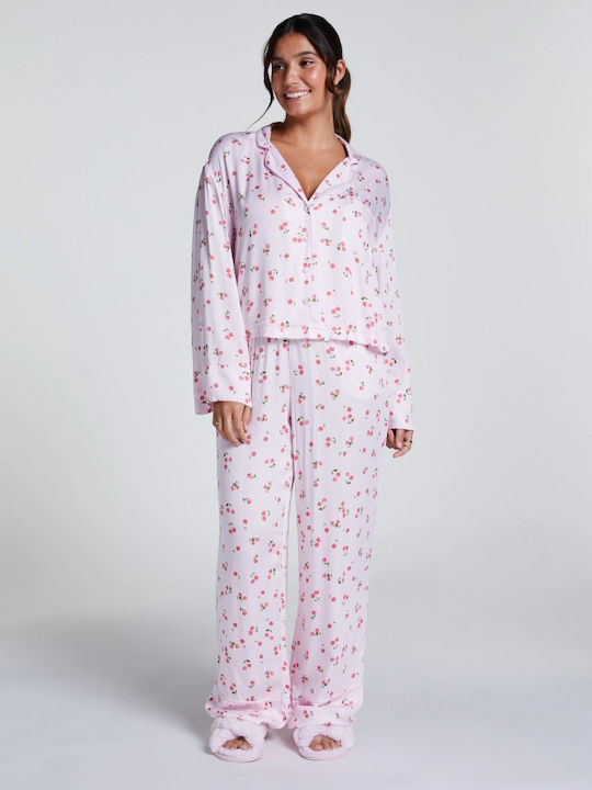 Hunkemöller Winter Satin Women's Pyjama Pants Pink