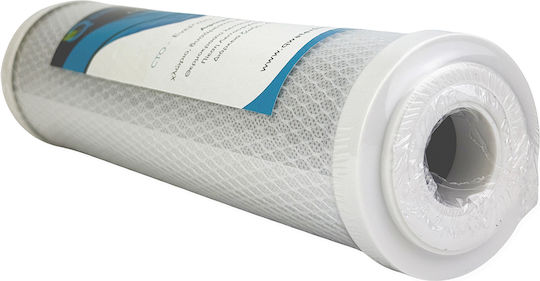 QWaterFilters Ανταλλακτικό Φίλτρο Νερού Άνω και Κάτω Πάγκου από Ενεργό Άνθρακα 10" QCTO 0.5 μm