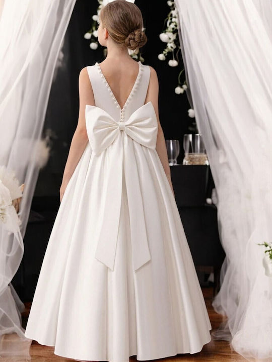 Kinderkleid Ärmellos Für Blumenmädchen Weiß