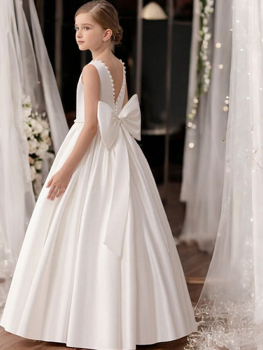 Kinderkleid Ärmellos Für Blumenmädchen Weiß
