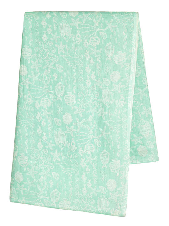 Ble Resort Collection Γυναικείο Φουλάρι Τιρκουάζ
