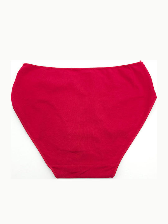 Hochtailliert Damen Slip Burgundy