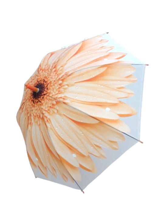 Rain Kinderregenschirm Gebogener Handgriff Orange