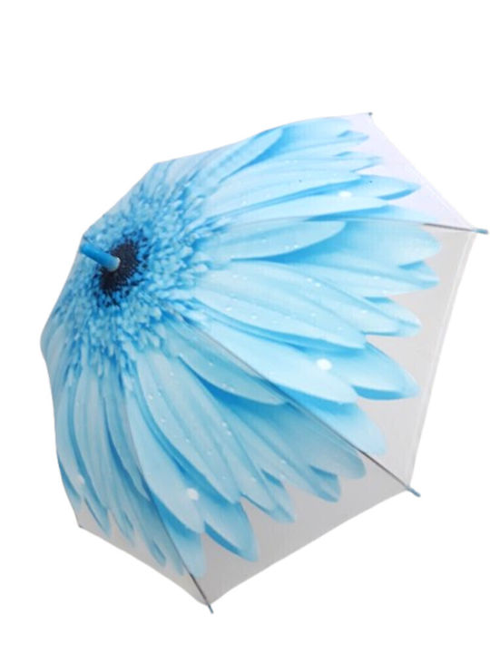 Rain Kids Umbrella Curved Handle Light Blue