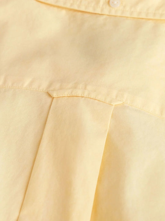 Long-sleeved Cotton Shirt Yellow