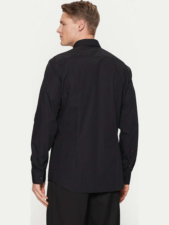 Koey Long-sleeved Cotton Shirt Black
