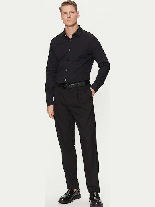 Koey Long-sleeved Cotton Shirt Black