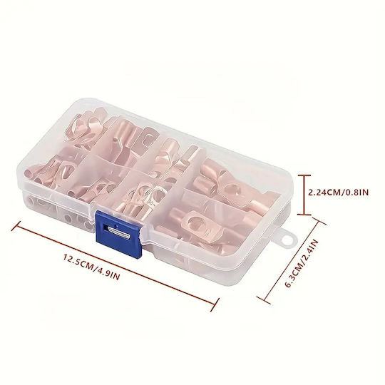 140 buc Conector inel pentru cablu Sc6-25 Conectori din cupru cablu gol electric sertizat