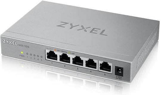 Zyxel XMG-105 Unmanaged L2 Switch with 5 Gigabit (1Gbps) Ethernet Ports